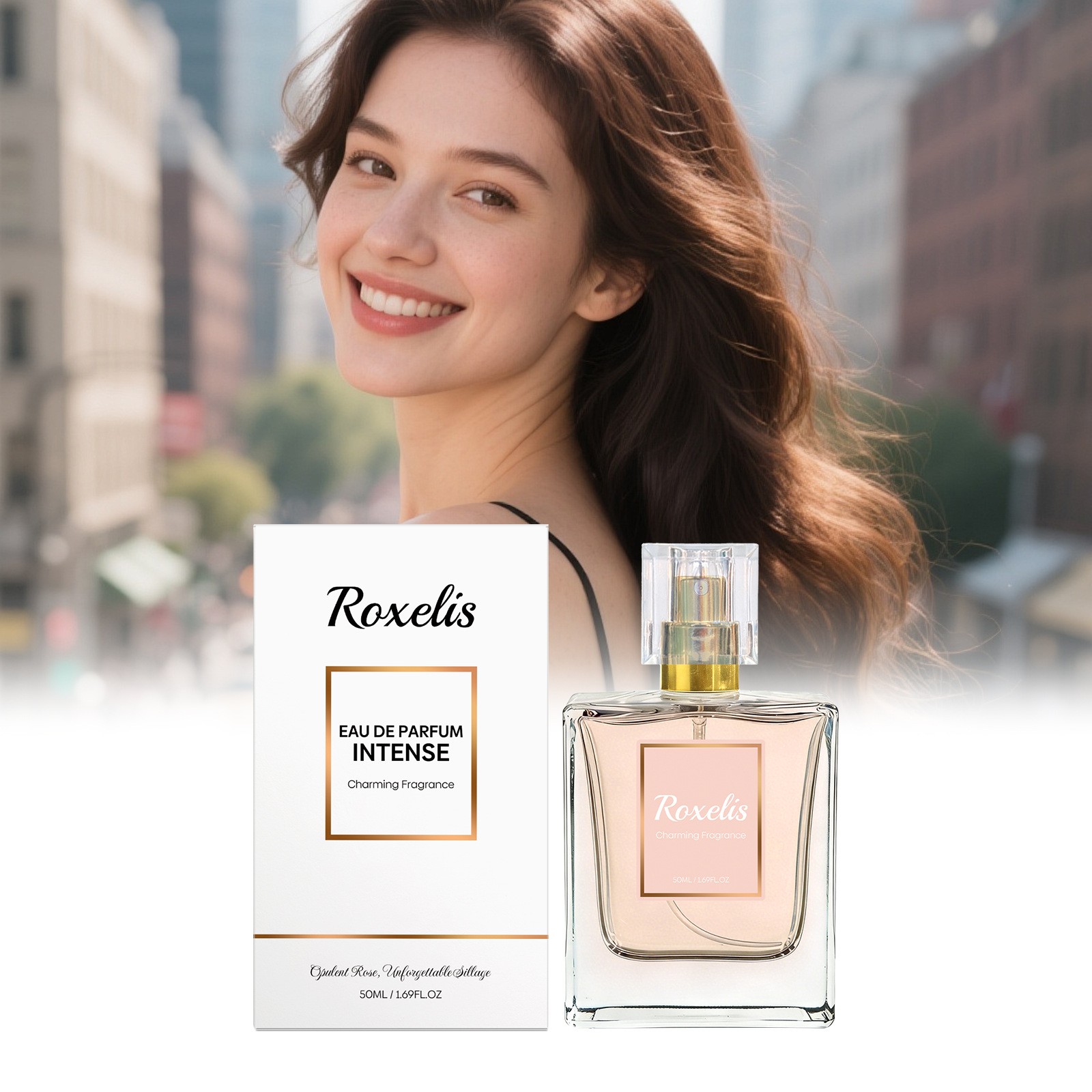 Perfume Fragrance Mist - Spray Aromatizante de Rosa e Baunilha,