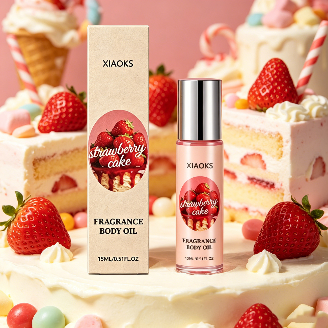 Perfume Floral Fragrance - 1 Frasco de Perfume Roll-On Doce