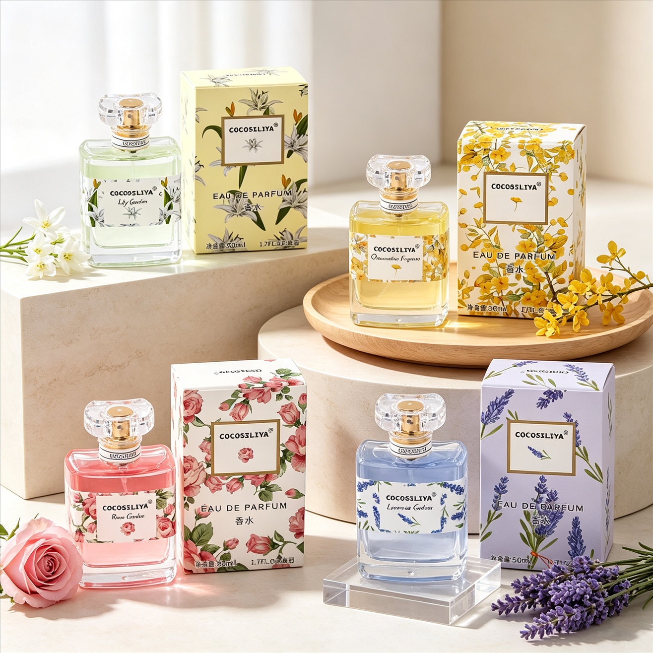 Perfume Floral Fragrance - Perfume para Mulheres, 1,7oz X 2